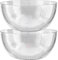 Reusable Dimpled Hard Plastic ‘Glass Look’ Salad Bowls. BPA-Free Durable Plastic with Flat Base. Ideal for Parties, Salad Serving, BBQ, Fruit Bowl and Much More. (2 x 25cm (4140ml))