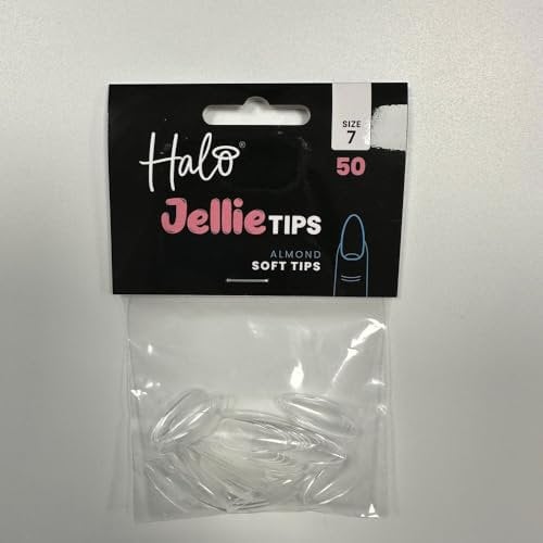 Halo Jellie Nail Tips Almond Size 7 (Pack of 50)