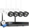 Hiseeu 5MP Wireless Security Camera System, 【50M Long Range】Wireless Pro NVR Kit, 4x 5MP Outdoor WiFi Camera, 10CH NVR CCTV Camera Systems, Color Night Vision, Motion Detect, Phone/PC View, 1TB HDD
