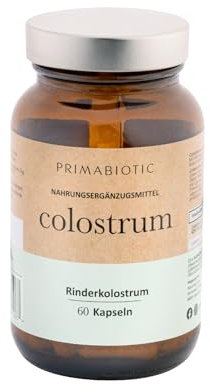 Kolostrum Kapseln – Primabiotic Colostrum 400 mg | Reines, Hochkonzentriertes Rinderkolostrum in Hoher Qualität | 60 Kapseln | Natürliche Unterstützung für Immunsystem & Darmgesundheit