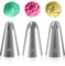 3 PCS Piping Nozzles, Stainless Steel Large Piping Tips Cake Decorating Tools Cake Piping Nozzles Tips Kit for Baking DIY Cupcake Cookie Birthday Cake Cream Decorating