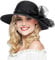 Eohak Damen Organza Kirchenhut - Derby Fascinator Hut, Teeparty, Hochzeit, formelle Anlässe, Schwarz, Einheitsgröße, Schwarz, Medium