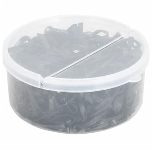 vidaXL Elastici per Trecce Cavallo 500 pz Neri in Silicone