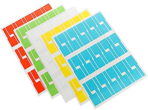 SEWACC 20sheets Cable Markers Self Adhesive Stickers Quiet Label Maker Tape for Cord Identification Labels