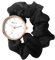 JewelryWe Damenuhr Elastisch Haarband Uhr: Damen Analog Quarz Armbanduhr Frauen Mädchen ultradünne multifunktionale Haargummi Uhr mit Schwarz Zugarmband elastischem Band Geschenk