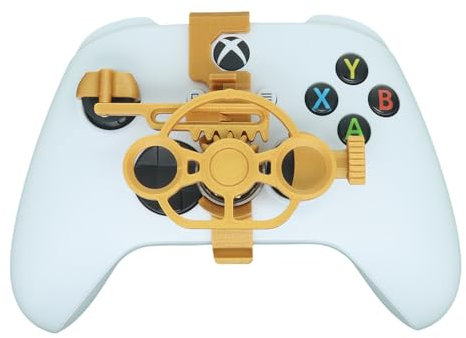 Mini volante de impresión 3D para Xbox Serie S/X Game Controller Accesorios auxiliares de repuesto (Oro metálico)