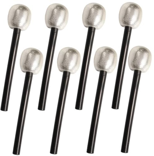 Hbbgdiy Gefälschtes Mikrofon, 8pcs Spielzeugmikrofon Kinder Spielen Mikrofon, Plastikmikrofon für Kinder, 9 Zoll hohles Spielzeugmikrofon für Partybevorzugungen, Photo Prop Stylee 1