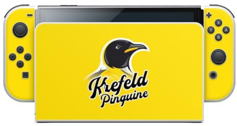 DeinDesign Skin kompatibel mit Nintendo Switch OLED Folie Sticker Eishockey Krefeld Pinguine Sport