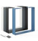 HOLZBRINK Pied de Table en métal Bleu Distant 1 pièce | Support de Table/Cadre pour Table Basse, Table à Manger, Bureau, Banc | Pied Taille: 40x43cm