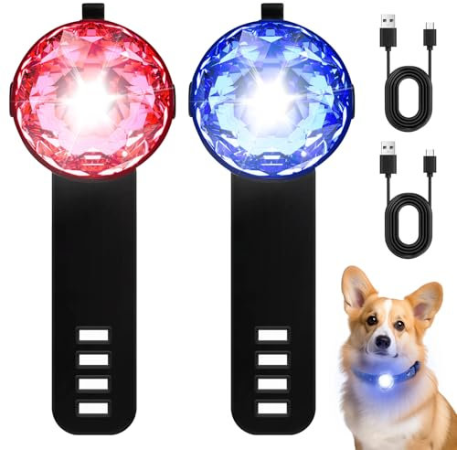Sicherheits Led Blinklicht, 2 Stück Leuchtanhänger Hund, Hundelicht, Sicherheit Haustier Lichter Mit 3 Beleuchtungsmodi, Sicherheitslicht, Usb Aufladbar, Wasserdichte, Hunde Leuchtanhänger Für Laufen