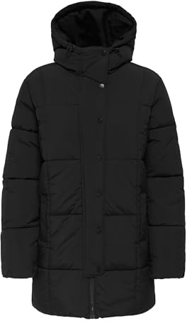 JDY Damen Steppjacke JDYWonder Long Puffer gesteppter Parka mit Kapuze