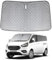 XCBYT Sonnenschutz Auto Frontscheibe Innen für Ford Transit Custom 2021-2024, Verdickt Sonnenblende Frontscheibenabdeckung, Faltbare Windschutzscheibe Abdeckung, UV-Schutz