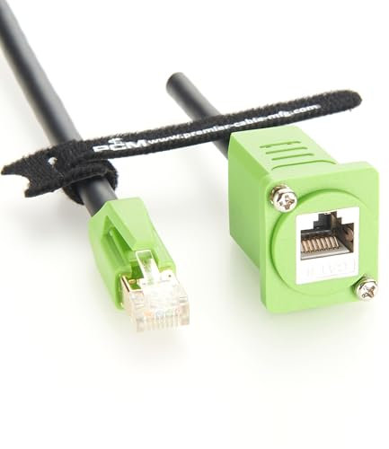 Plinkwirekb Cavo di prolunga Ethernet RJ45 tipo D/XLR RJ45 da 40 Gbps Cat8 maschio a femmina, cavo di rete LAN schermato SFTP per router, modem di gioco, PC, laptop, POE (3 m)