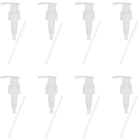 sourcing map 8 Pcs Soap Dispenser Pump Heads Switch Pumphead White | Soap Dispensers Top Pumps Replacement for Standard 24/410 Neck Size Lotion Shampoo Bottle