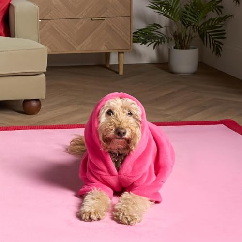 OHS Dog Hoodie, Super Soft Warm Dogs Clothes Sweater Dog Hoodies for Small Dogs Cats Dogs Winter Coat Cold Weather Clothes Fleece Sweatshirt Puppy Hoodie, Hot Pink