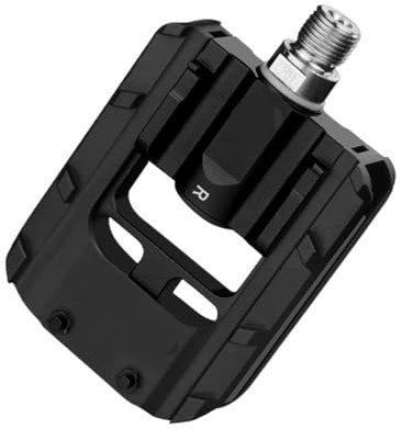Klapppedal Aus Aluminiumlegierung For MTB- Und P8-Falträder | Verkauft als Paar, rutschfeste Oberfläche for tägliches MTB- und P8-Radfahren(Black)