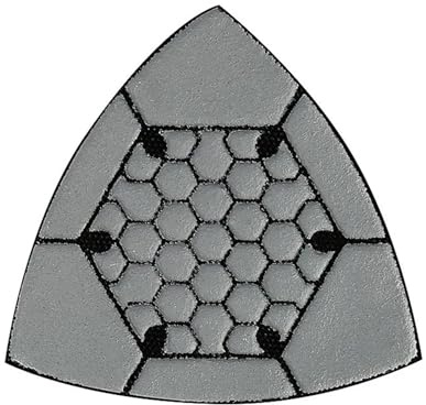 ZHaotn 7 Stück 90 mm Dreieck-Diamant-Trockenpolierpads for Marmor, Granit, Beton und Terrazzo, oszillierendes Multifunktionswerkzeug, Schleifpapier