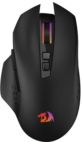Redragon M656 MAX 3-Mode Wireless RGB Gaming Mouse 10000 DPI Remapping Keys | 0 Delay Cable-Free Dedicated for FPS Gamer, Redefine Keybinding Macro, Hyping Silky Backlight, Ergonomic Body for Any Grip