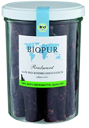 BIOPUR Tiernahrung Bio Rindswurst 180g Glas