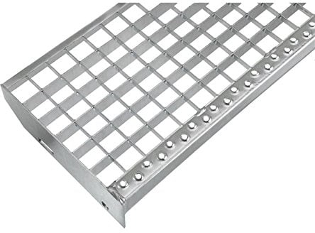 Einpress Treppenstufe EP Stufe Tritt Gitterroststufe 30x30 mm (1000 x 270 mm)