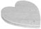 Argon Tableware Piatto da Portata - in Marmo a Forma di Cuore - Bianco - 230 x 270 mm - 2 Pezzi