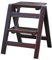 Tritthocker Klappstufen Hockerleiter Holz Home Massivholz Mobile Treppe Hocker, Dual-Use-Stühle, zweistufige Leiter (Farbe : A)