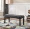 Roundhill Furniture Biony Esszimmerbank mit Nagelkopfverzierung, Grau