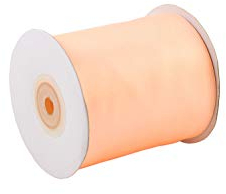 Satinband 75mm x 20m Rolle - FARBAUSWAHL in 3/6/12/25/38/50/75/100mm - farbecht & waschbar - Schleifenband für Hochzeit - Geschenkband zum Verpacken Dekorieren Basteln - Apricot 714