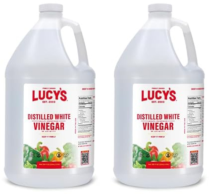Lucy's Entreprise familiale - tous vinaigre blanc naturel, 1 gallon 128 onces (un paquet de 2)