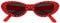 Cat Eye Brille Sandy mit Punkten – Stylische Rockabilly-Brille im 50er und 60er Jahre Look, perfekt für Kostüme und Partys! - Rot Schwarz