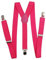 OUTLETISSIMO® BRETELLE FUCSIA UOMO DONNA UNISEX ELASTICHE REGOLABILI 3 CLIP 2,5CM NUOVO