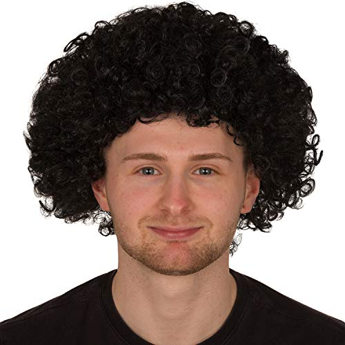 Redstar Fancy Dress - Afro-Perücke für Erwachsene - Locken - Party Clown-Kostüm - Accessoire - Schwarz