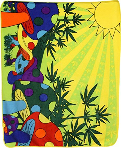 MWS Weed Mushrooms 420 50x60 Polar Fleece Blanket Throw Plush
