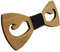 VIKINGS Noeud Papillon en bois Woody, Fliege Woody Klein:Moustache