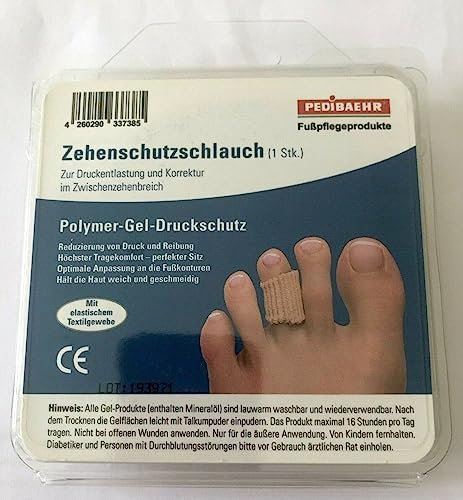 Pedibaehr Zehenschutzschlauch Polymer-Gel-Druckschutz (mittel)