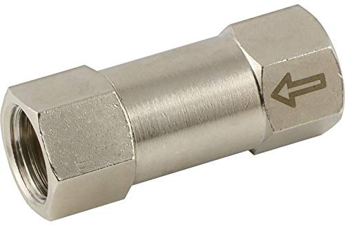Fittingteile - Rückschlagventile Messing vernickelt bis 10 bar für Druckluft Wasser Mineralöle (Gewindegröße: G 1/4)
