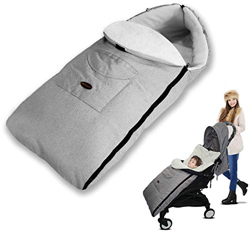 ZONSUSE Chancelières pour poussettes, Coupe-Vent Garder au Chaud Couverture de piedy, Universel Poussette Annexe Mat Chancelière Couverture Poussette Imperméable À l'eau Coupe-Vent Froid Détachable