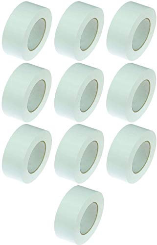 10 Rollen Gewebeband 50 m x 48 mm weiss - Panzerband Steinband Gaffa Tape Reparaturband