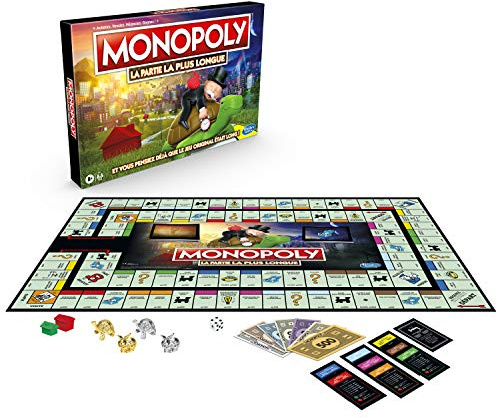 Monopoly La Partie La Plus Longue - Jeu de Societe - Jeu de Plateau - Version Française