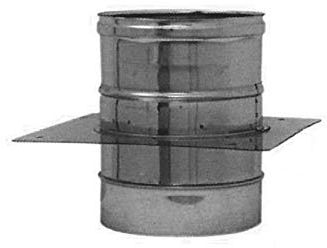 Placa base de tubo macho/hembra de acero inoxidable para chimenea (DN 300)