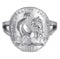 BOBIJOO JEWELRY - Bague Chevalière Coq Marianne Acier 316L Argenté Pièce 20 Francs 1914 Liberté Egalité Fraternité - 19,1 (9 US)