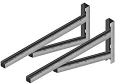 Wandkonsole 604 mm Länge kürzbar hochwertiger Edelstahl Schornstein Halterung Wand Befestigung Wandstütze Träger