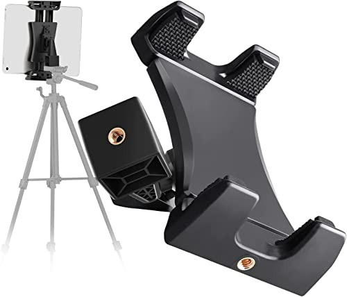 Cenawin Universal Tablet Supporto per treppiede Adattatore per Montaggio Clip Compatibile con Pole Camera Monopiede Treppiede Supporto da Tavolo per iPad PRO Air Mini 4.7 - 12,9 Tablet Smartphone