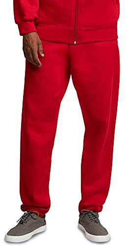 Fruit of the Loom Herren Eversoft Fleece Sweatpants Trainingshose, Elastische Unterseite, Rot, XXL