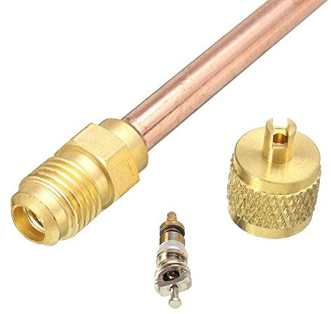 Yijian Klimaanlage Kühlung Zubehör Hinzufügen Ventil Ventilnadel 6.35 Filling Auswerfer Ventil Ventil prüfen R6V4 (Color : 45mm)