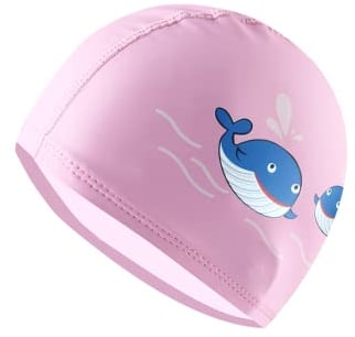 TODREMOU Bonnet de Bain Enfant Piscine- 3-10 Ans Femme Homme Fille Tissu Matériau PU Bonnets