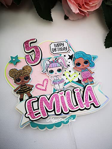 MejaCraftBox Lol Inspired 3D Cake Topper Personalised Cake Decor New