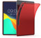 kwmobile Hülle kompatibel mit Samsung Galaxy Tab S8+ Plus/Galaxy Tab S7+ Plus Hülle - weiches TPU Silikon Case transparent - Tablet Cover Rot Transparent