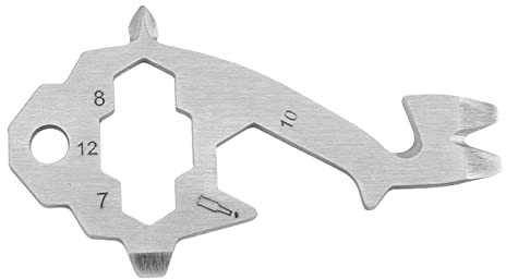 ohfruit Multi Tool Hochfester Schlüsselanhänger Multi Tool mit Schlüsselloch Nützlich C