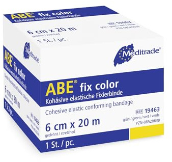 Meditrade 19461 Fixierbinden, ABE Fix Color, Blau, 6cm x 2000cm Größe